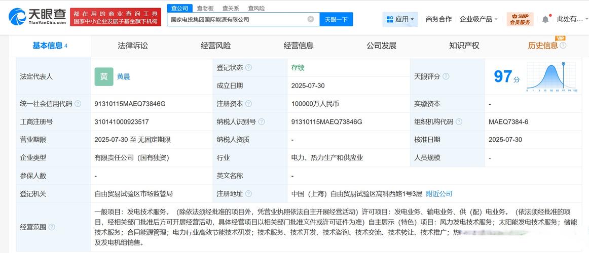 经营范围含发电技术服务,发电业务,输电业务,供